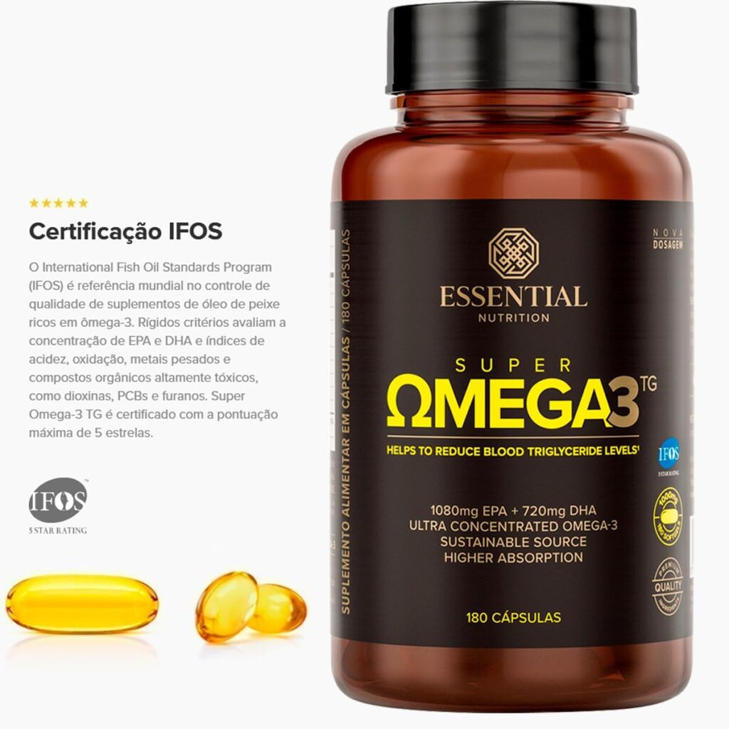 Super Ômega 3 TG 180 Cápsulas - Essential Nutrition Super Ômega 3 TG 180 Cápsulas - Essential Nutrition
